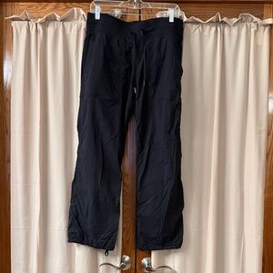 lululemon athletica Black Drawstring pants with Elastic Cuffs